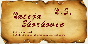 Mateja Skorković vizit kartica